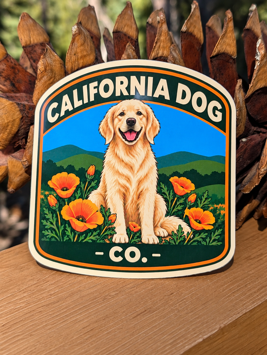 Bowie the California Dog Sticker